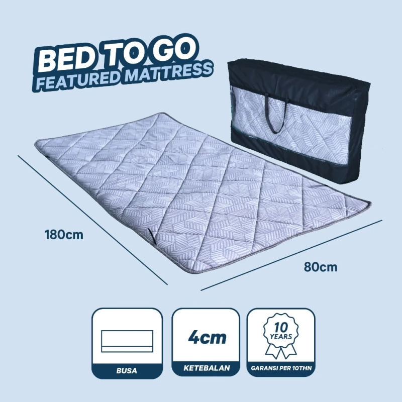 Product image Inthebox - Kasur Spring Bed In The Box Free Bantal Garansi 10 Free Bed To Go 90 x 200 cm Putih
