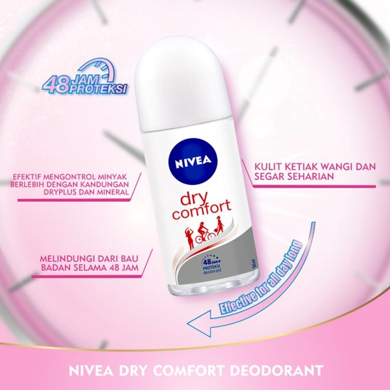 Product image Nivea - NDEO Roll On Dry Comfort 50ml Putih