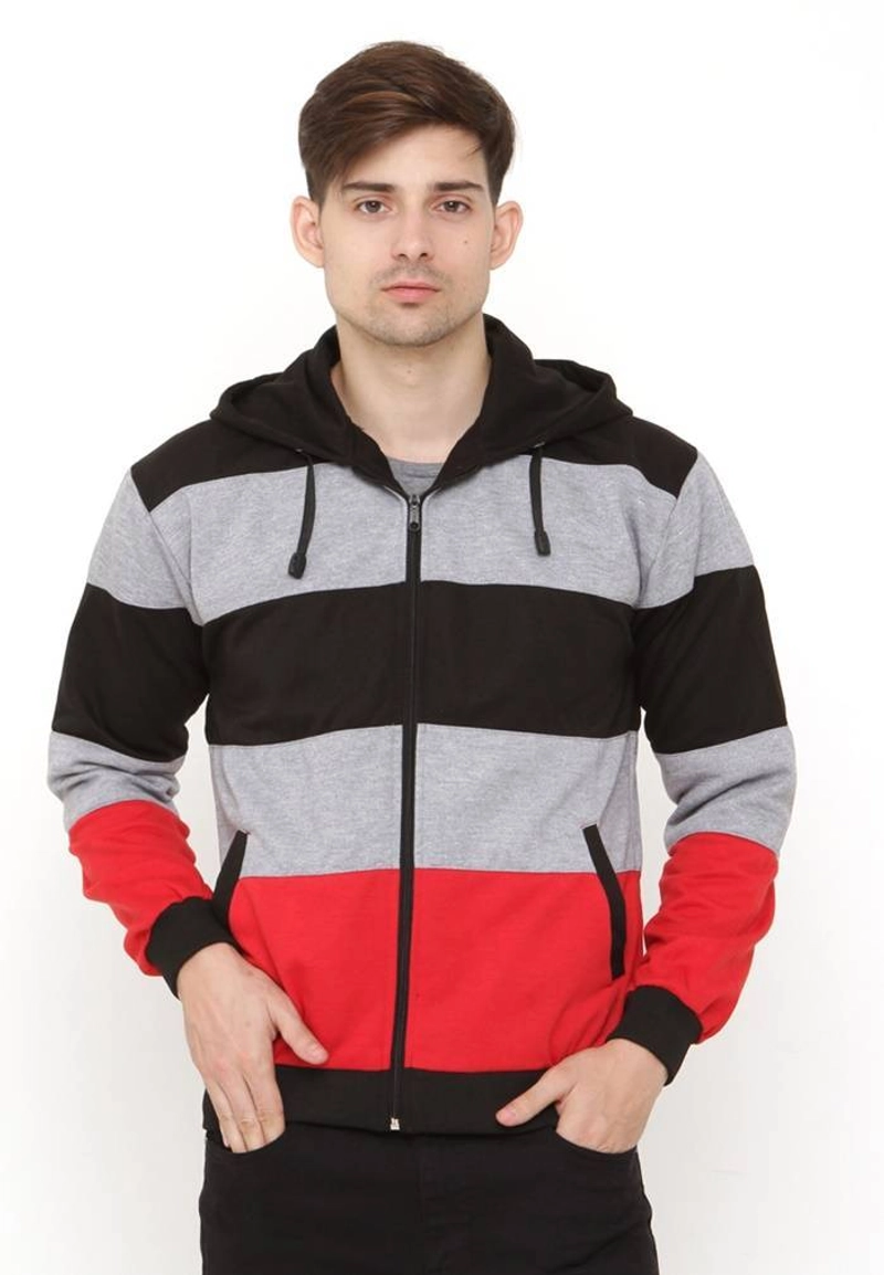 Product image Java Seven Sweater Fleece Pria ISL 024 L Abu Kombinasi
