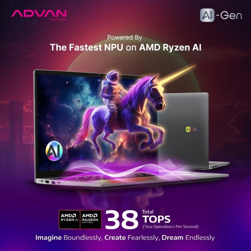 Product image Advan Laptop AI Gen Ryzen 7 8845HS AMD Ryzen AI 16GB 512GB Windows 11 all variant all variant