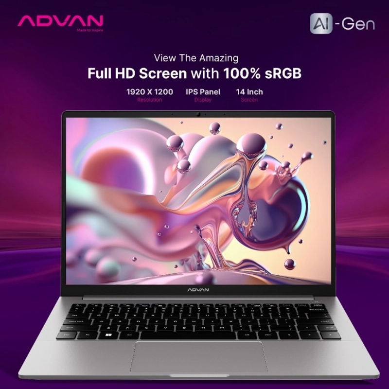 Product image Advan Laptop AI Gen Ryzen 7 8845HS AMD Ryzen AI 16GB 512GB Windows 11 all variant all variant