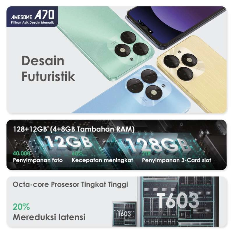 Product image itel A70 4/64GB Blue