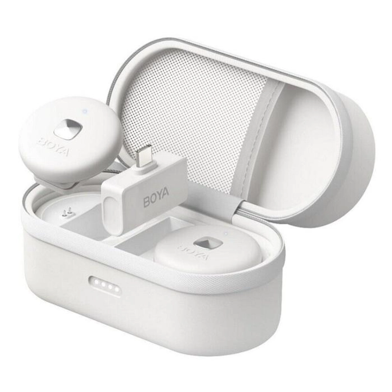 Product image BOYA OMIC-D/U Sistem Mikrofon Nirkabel Dua Saluran 2.4GHz Ultracompact dengan Casing Pengisi Daya Port USB Tipe C Omic-D IOS Blk all variant