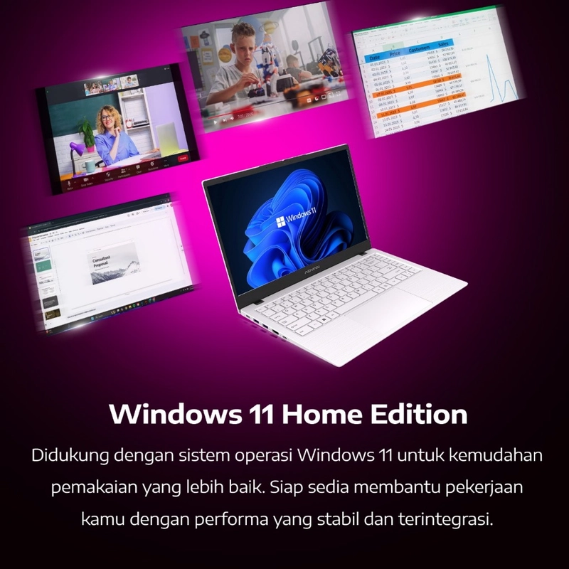Product image [jikalaku] Advan Soulmate X 14 Inch FHD | AMD 3020e Garansi Resmi all variant White