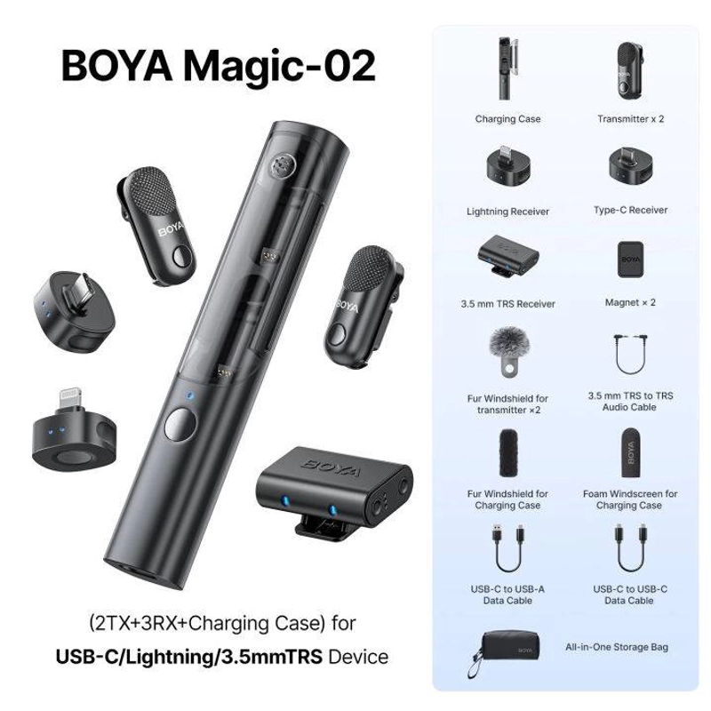 Product image [jikalaku] BOYA Magic Transformable AI-Powered Mini Wireless Microphone MAGIC-05 USB-C all variant