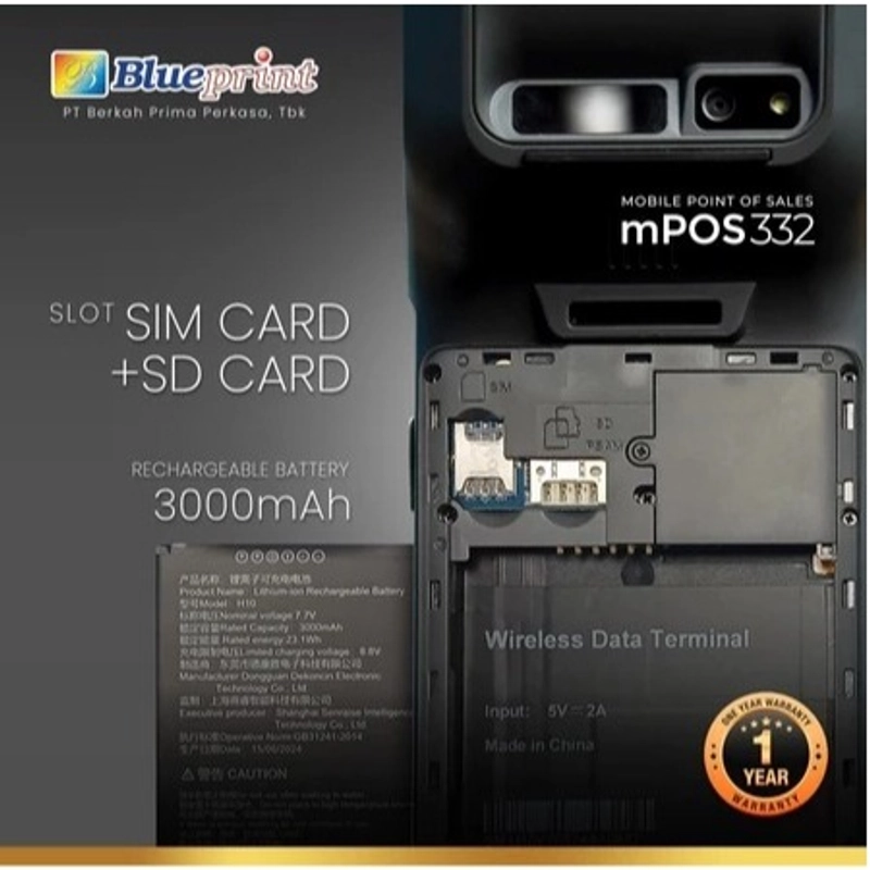 Product image [jikalaku] Blueprint MPOS 332 Mobile POS Printer Thermal Android NFC all variant all variant