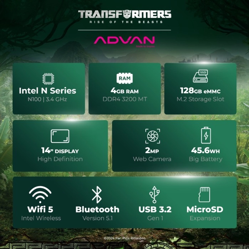 Product image Laptop Advan TBook X Transformer Intel N100 4/128GB 14" HD Windows 11 all variant all variant