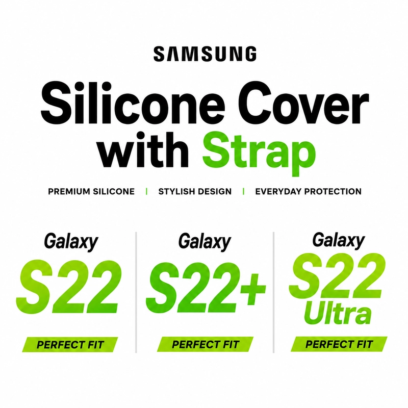 Product image [jikalaku] Silicone Cover with Strap Galaxy S22/S22+/S22 Ultra Samsung Original S22 Blue