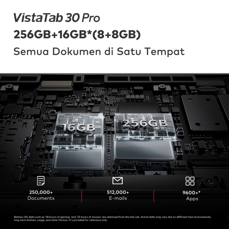 Product image [jikalaku] itel VistaTab 30 Pro 8/256GB Layar 13" FHD+ MediaTek Helio G99 Ultimate Battery 10000mAh - Space Grey Non Keyboard all variant