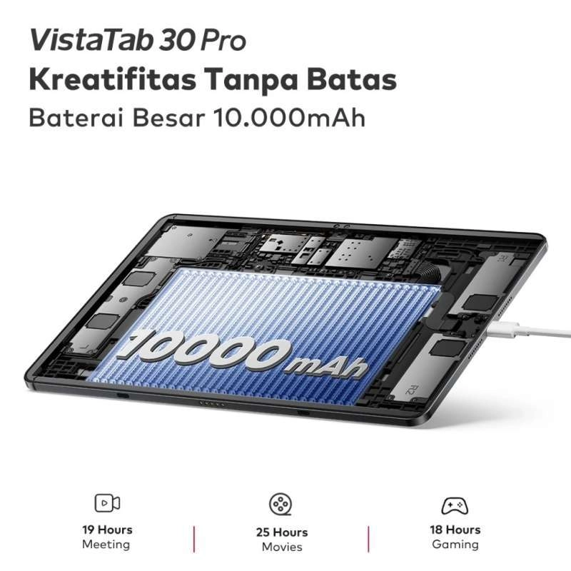 Product image [jikalaku] itel VistaTab 30 Pro 8/256GB Layar 13" FHD+ MediaTek Helio G99 Ultimate Battery 10000mAh - Space Grey Non Keyboard all variant