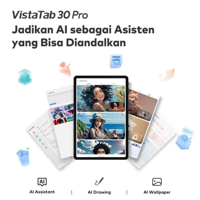 Product image [jikalaku] itel VistaTab 30 Pro 8/256GB Layar 13" FHD+ MediaTek Helio G99 Ultimate Battery 10000mAh - Space Grey Non Keyboard all variant