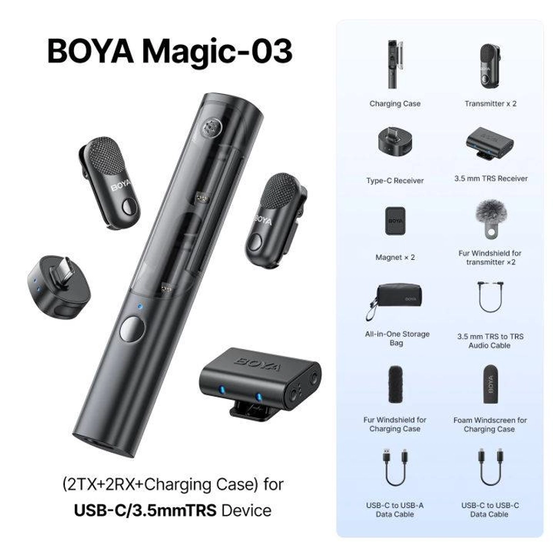 Product image [jikalaku] BOYA Magic Transformable AI-Powered Mini Wireless Microphone MAGIC-05 USB-C all variant