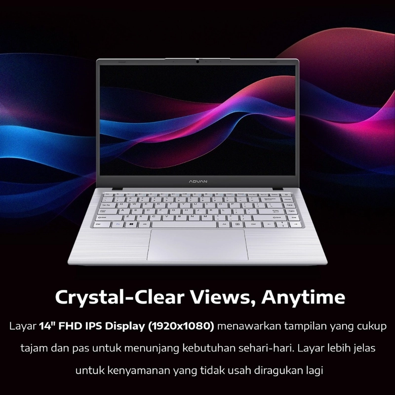 Product image [jikalaku] Advan Soulmate X 14 Inch FHD | AMD 3020e Garansi Resmi all variant White