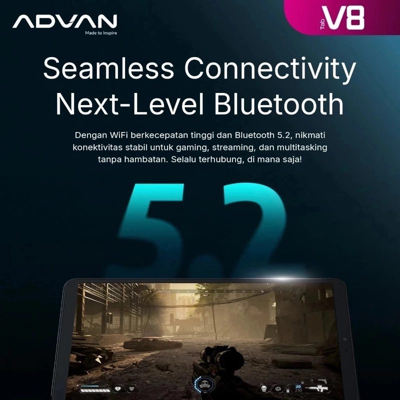 Product image Advan Tab V8 Helio G99 8GB+8GB / 128GB IPS 1920*1200 Android14  Garansi Resmi all variant all variant