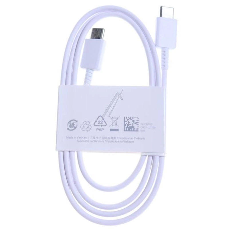 Product image Samsung Cable C to C 1m Fast Charging Original (NON PACKING) Kabel Data CtoC 100% Original all variant White