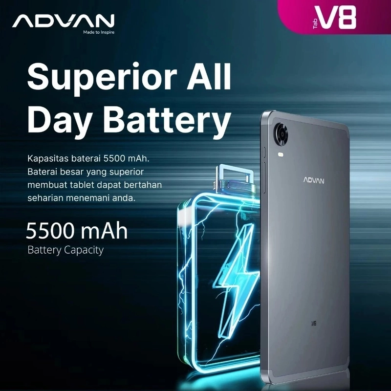 Product image Advan Tab V8 Helio G99 8GB+8GB / 128GB IPS 1920*1200 Android14  Garansi Resmi all variant all variant