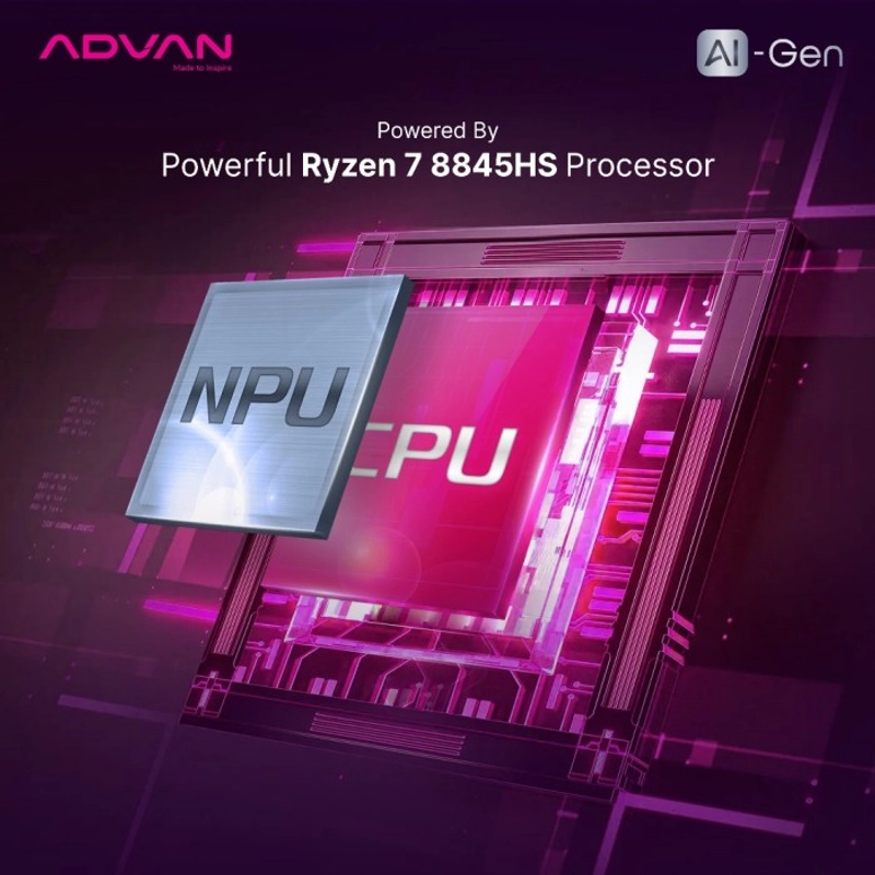 Product image Advan Laptop AI Gen Ryzen 7 8845HS AMD Ryzen AI 16GB 512GB Windows 11 all variant all variant