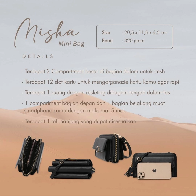 Product image Jims Honey Cianjur -  MISHA MINI BAG (NEW 2022) 320 Appricot