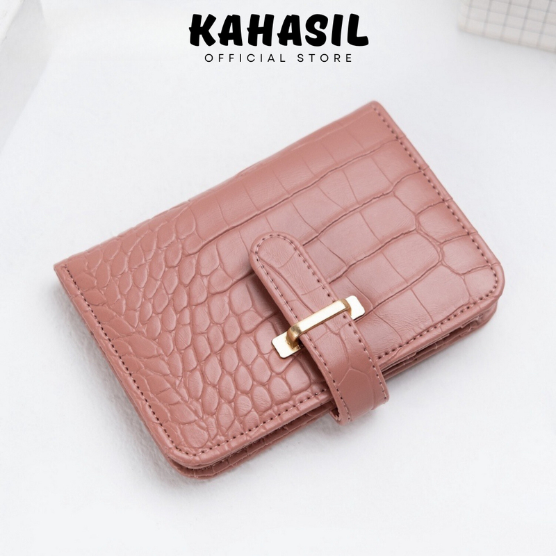Product image KAHASIL - Dompet Lipat Wanita Bahan Kulit PU Leather Motif Crocco KHDP41 all variant Biru Muda