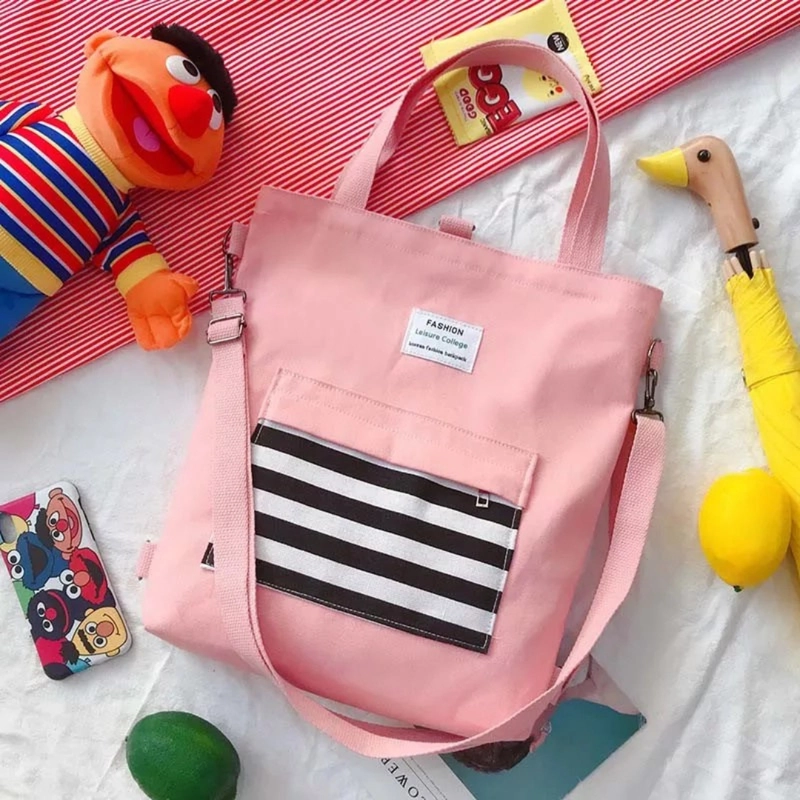 Product image KAHASIL - Tas Selempang Ransel Tote Bag Totebag Wanita 3in1 Multifungsi Polyester KHBAG51 all variant Hitam