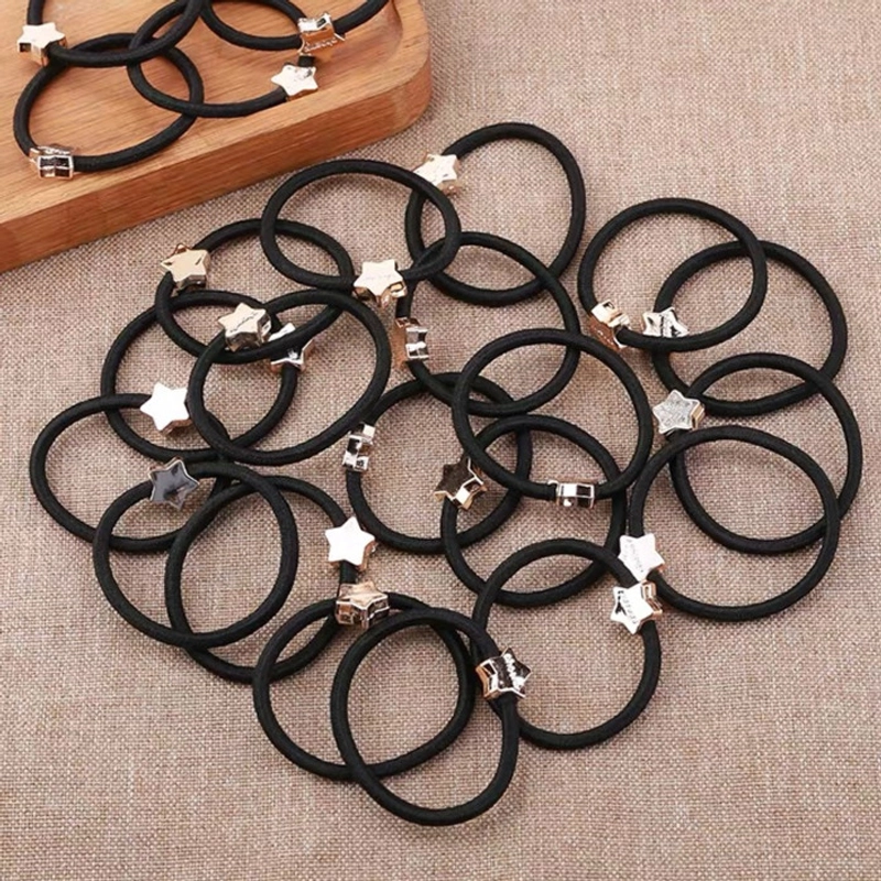 Product image KAHASIL - Ikat Kunciran Rambut Wanita Karet Hitam Polos Elastis KMJ224 all variant all variant