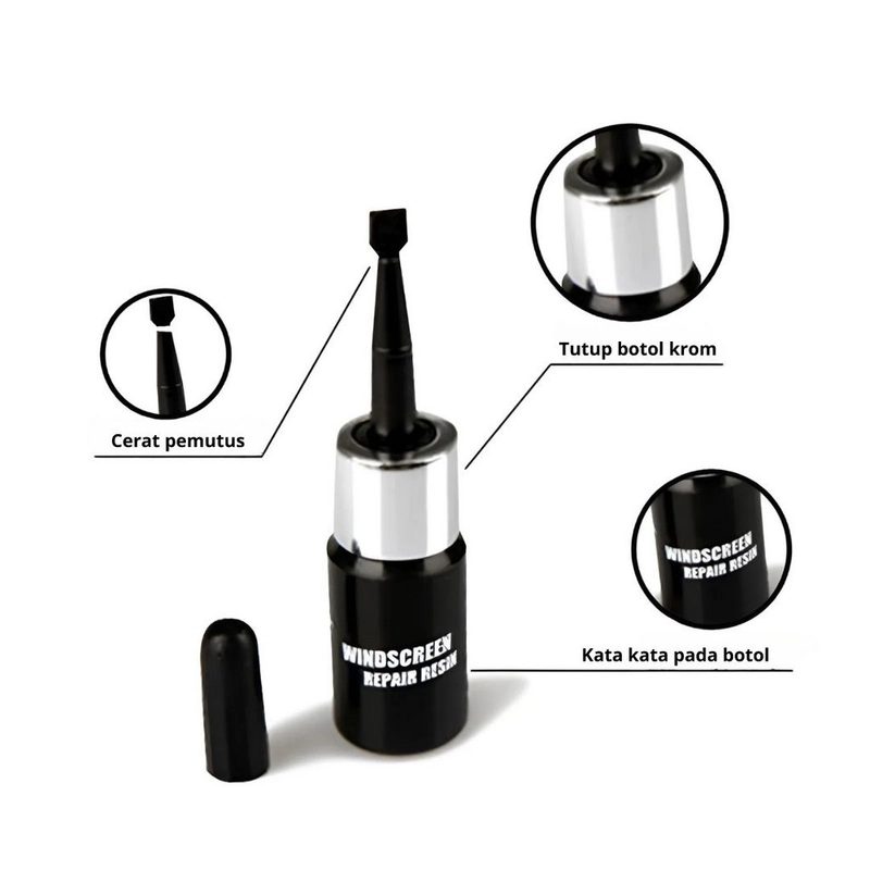 Product image KAHASIL - Lem Kaca Anti Retak Pecah Mobil Aquarium Bening LCD Hp Tanpa Bekas Windshield Repair Kit all variant all variant