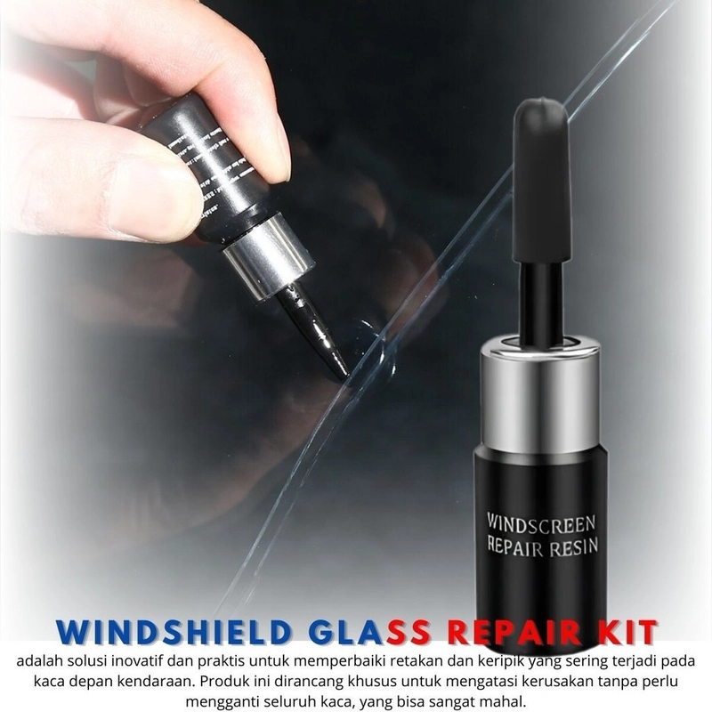 Product image KAHASIL - Lem Kaca Anti Retak Pecah Mobil Aquarium Bening LCD Hp Tanpa Bekas Windshield Repair Kit all variant all variant