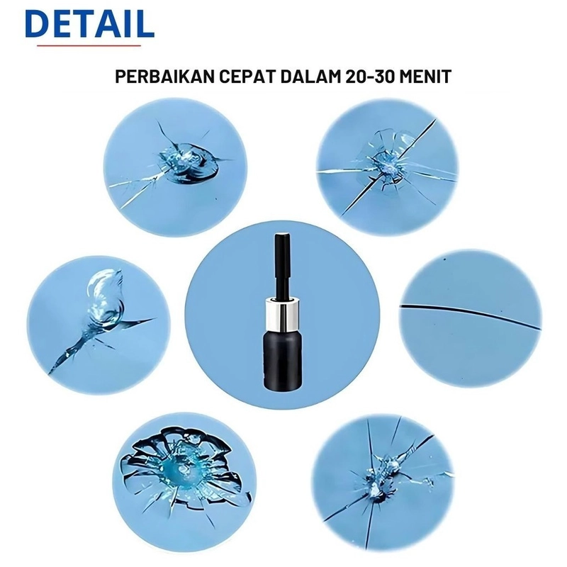 Product image KAHASIL - Lem Kaca Anti Retak Pecah Mobil Aquarium Bening LCD Hp Tanpa Bekas Windshield Repair Kit all variant all variant