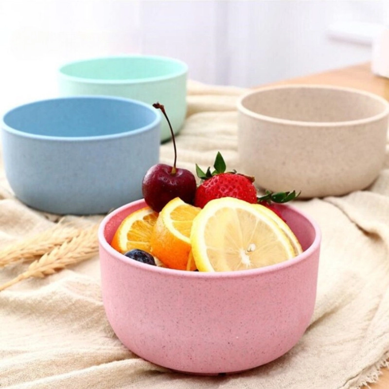 Product image KAHASIL - SET 4Pcs Mangkok Mangkuk Tahan Panas Wheat Straw Bowl Microwave Warna Warni KMJ053 all variant all variant