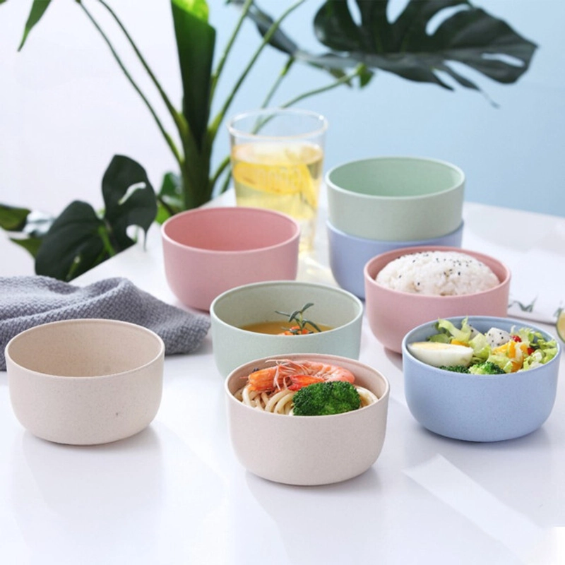 Product image KAHASIL - SET 4Pcs Mangkok Mangkuk Tahan Panas Wheat Straw Bowl Microwave Warna Warni KMJ053 all variant all variant