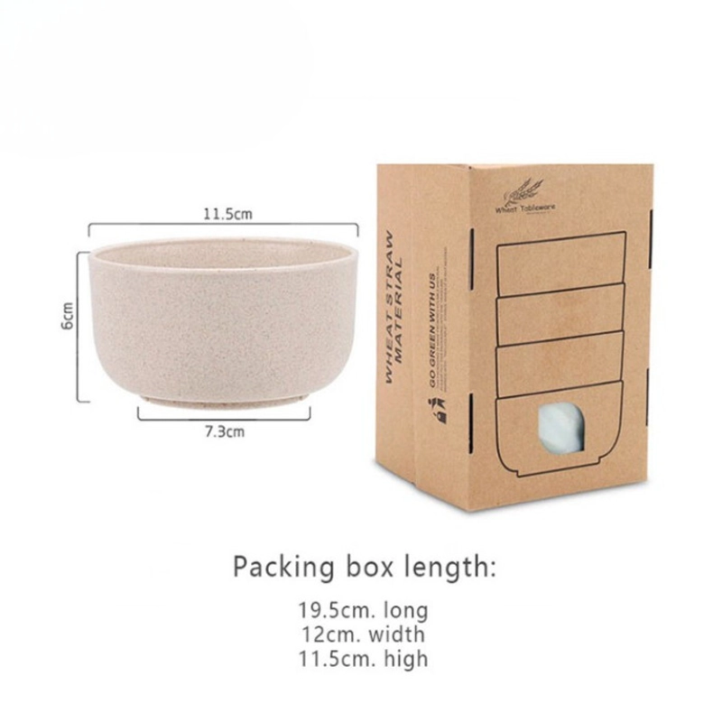 Product image KAHASIL - SET 4Pcs Mangkok Mangkuk Tahan Panas Wheat Straw Bowl Microwave Warna Warni KMJ053 all variant all variant