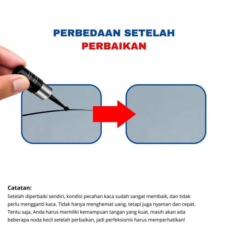 Product image KAHASIL - Lem Kaca Anti Retak Pecah Mobil Aquarium Bening LCD Hp Tanpa Bekas Windshield Repair Kit all variant all variant