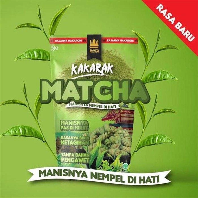 Product image Kakarak - Snack Makaroni Makanan Ringan Matcha 135gr