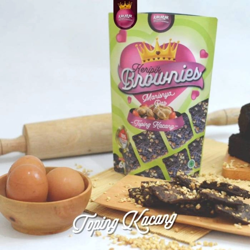 Product image Kakarak - Keripik Brownies Makanan Ringan Kacang 60gr