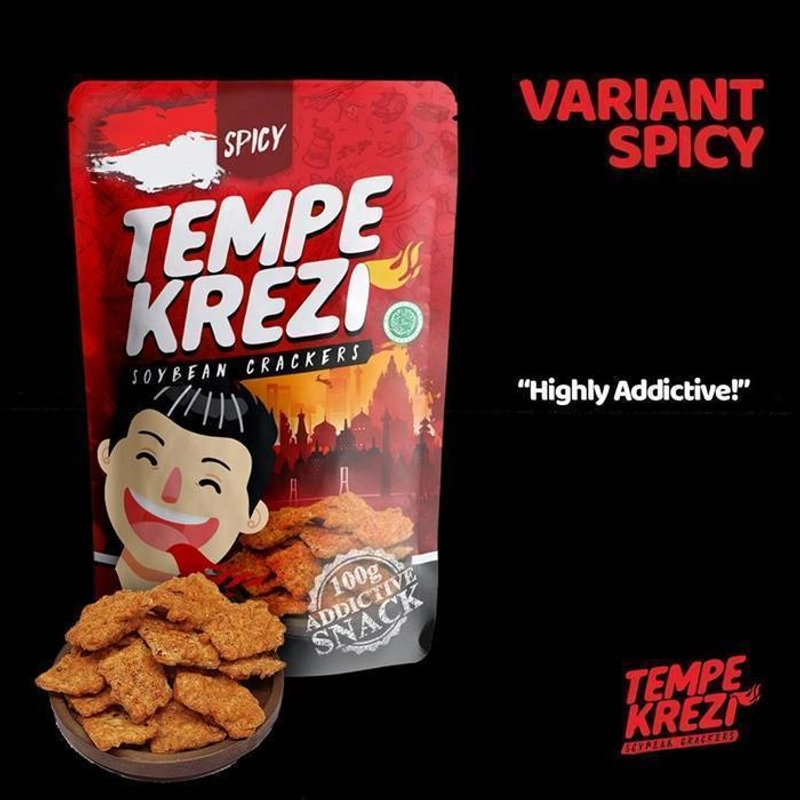 Product image Kakarak - Tempe Krezi Spicy Makanan Ringan 100gr