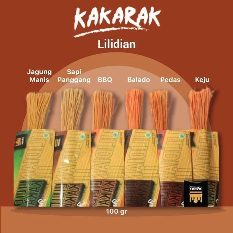 Product image Kakarak - Lilidian Makanan Ringan Pedas 100gr