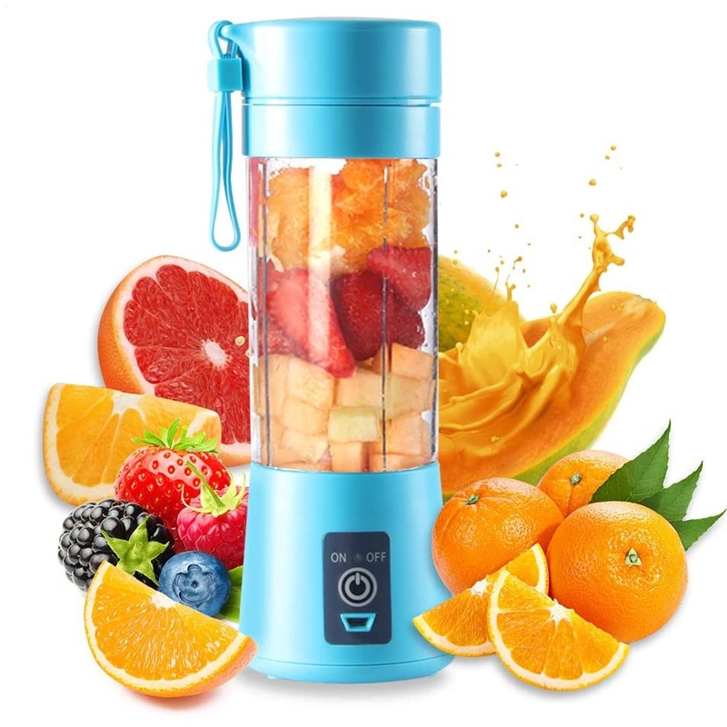 Product image KAMJE Blender Portable Juicer Jus Buah Rechargeable 4 Mata Pisau Dilengkapi Saringan KMJ168 all variant Biru
