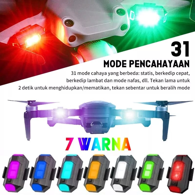 Product image KAMJE Lampu LED USB Aircraft Model Pesawat RGB 7 Warna Kedip Motor Mobil Universal all variant all variant