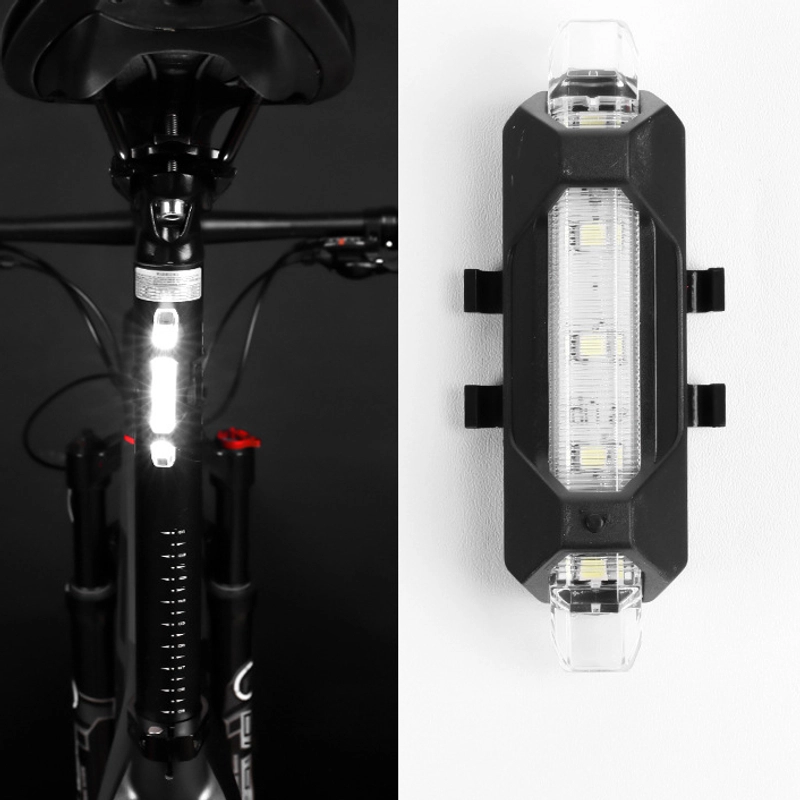 Product image KAMJE Lampu LED Belakang Sepeda USB Rechargeable Waterproof Anti Air Safety Riding Malam Hari all variant Putih