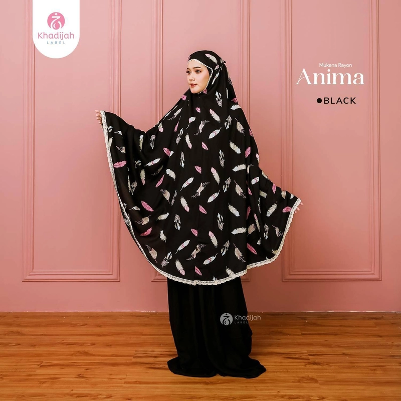 Product image Khadijah Label BDO - Mukena Dewasa Anima Semi Jumbo L Black