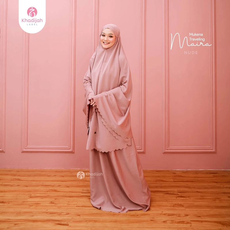 Product image KhadijahLabel DKI - Mukena Travel Maira Nude Dewasa Nude