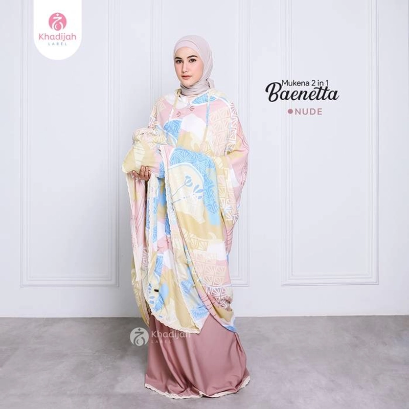 Product image KhadijahLabel DKI - Mukena Jumbo Baenetta 2 in 1 All Size Nude