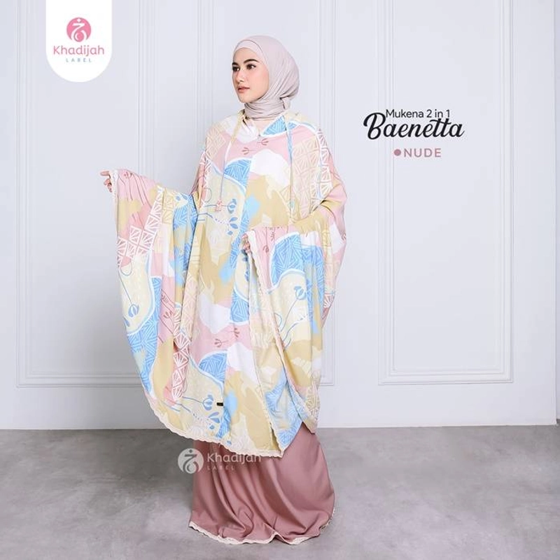 Product image KhadijahLabel DKI - Mukena Jumbo Baenetta 2 in 1 All Size Nude
