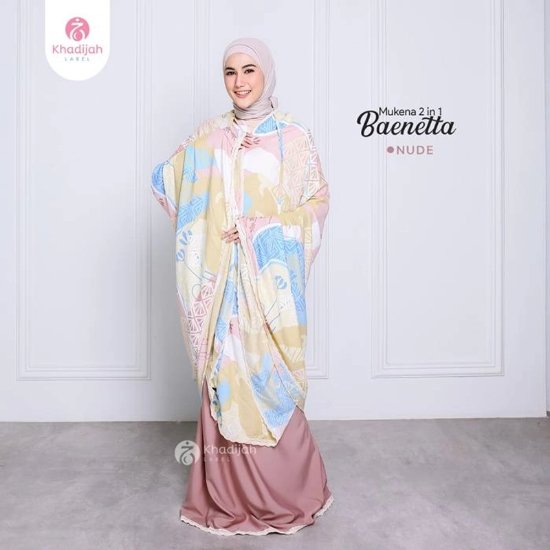 Product image KhadijahLabel DKI - Mukena Jumbo Baenetta 2 in 1 All Size Nude