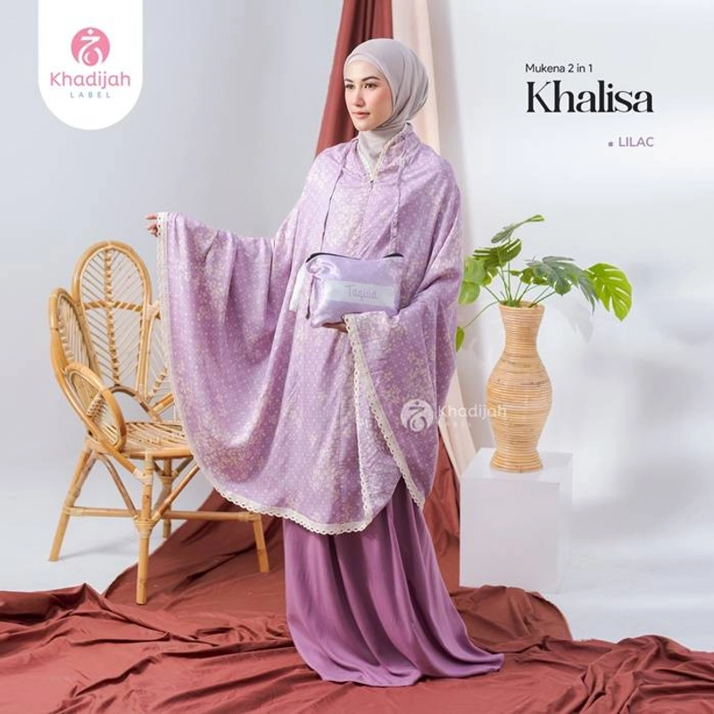 Product image KhadijahLabel DKI - Mukena Rayon Khalisa 2 in 1 Dewasa All Size Lilac