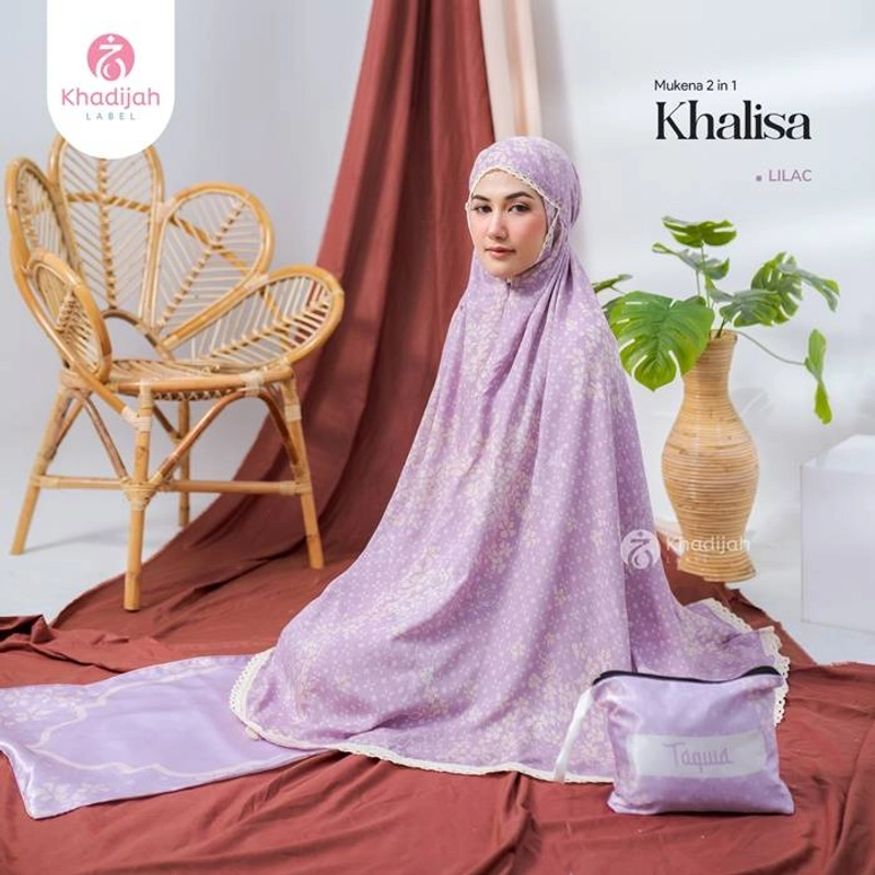 Product image KhadijahLabel DKI - Mukena Rayon Khalisa 2 in 1 Dewasa All Size Lilac