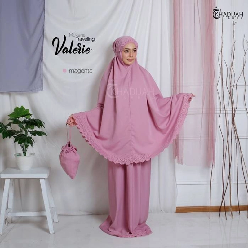 Product image Khadijah Label Jatim - Mukena Travel Valerie All Size Magenta