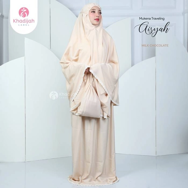 Product image Khadijah Label Jatim - Mukena Travel Aisyah All Size Milk Chocolate