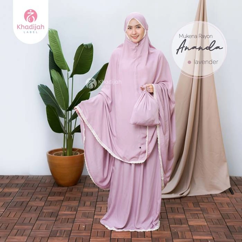 Product image Khadijah Label Jatim - Mukena Rayon Ananda Super Jumbo All Size Lavender