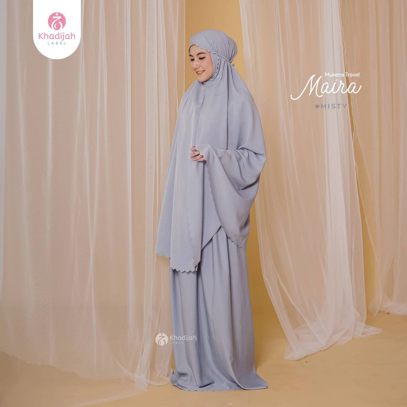Product image Khadijah Label Makassar - Mukena Travel Maira Standar Misty